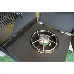Gratar pe gaz cu 4 arzatoare din inox, gratare si plita din fonta, Grand Hall Xenon 3 - K03000032A arzator lateral