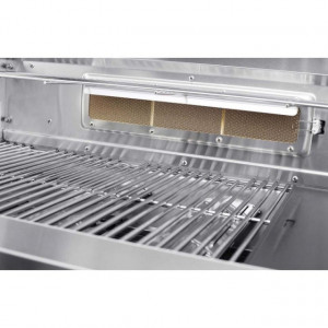 Gratar pe gaz cu 5 arzatoare (4 inox + 1 infrarosu), incastrabil, grile inox, plita fonta, Grand Hall Elite GT4S-S - K04000202A gratar