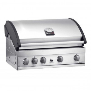 Gratar pe gaz cu 5 arzatoare (4 inox + 1 infrarosu), incastrabil, grile inox, plita fonta, Grand Hall Elite GT4S-S K04000202A