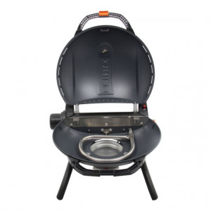 Gratar pe gaz portabil Grand Hall O-grill 900T Negru - B17103420A capac deschis