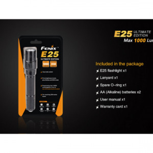 Lanterna Fenix E25 - Ultimate Edition - 1000 Lumeni 200 Metri pachet