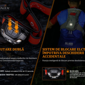Lanterna frontala Fenix HL18R-T 500 lumeni 82 metri - ADV-444-001 4