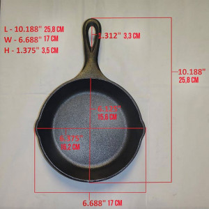 Tigaie adanca rotunda din fonta cu maner Lodge 16,5 cm