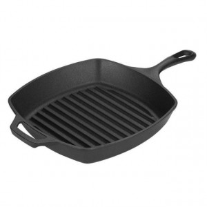 Tigaie grill adanca patrata din fonta cu maner Lodge 26,7 cm