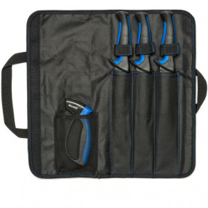 Trusa pentru filetat Mustad, 3 cutite+plansa+ascutitor - M.MT096