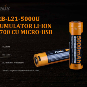 Acumulator 21700 - 5000mAh - Acumulator USB Type-C - ARB-L 21-5000U 2