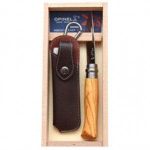 Briceag Opinel N°08 Inox Maslin + Teaca, 8.5cm - 001004