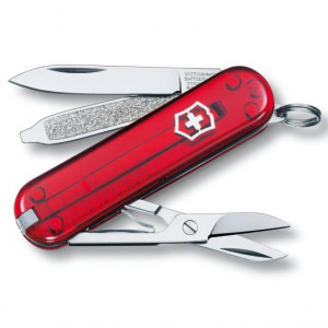 Briceag Victorinox Classic SD, rosu transparent - 0.6223.T