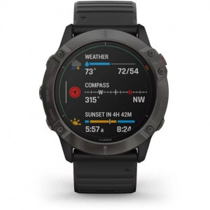 Ceas Garmin Fenix 6X Pro Solar Carbon/Black 51mm - HG.010.02157.21 compass