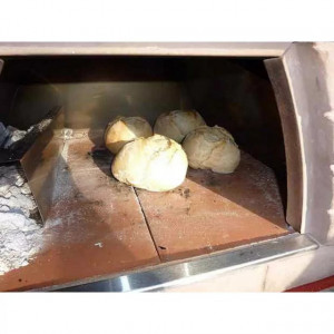 Cuptor traditional pentru pizza pe lemne Maximus rosu - MAXIMUSRED 7