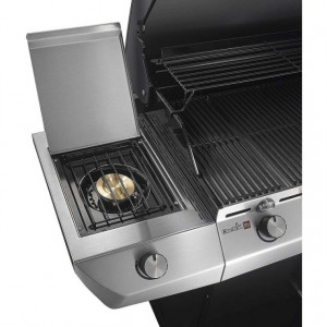 Gratar pe gaz cu 4 arzatoare din inox, TRU-Infrared, gratare din fonta, Char-Broil Performance T47G Black -140712 arzator lateral