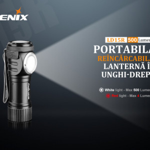 Lanterna Fenix LD15R - Lanterna Reîncarcabila - 500 Lumeni - 85 Metri led
