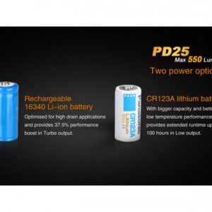 Lanterna Fenix PD25 550 lumeni 130 Metri