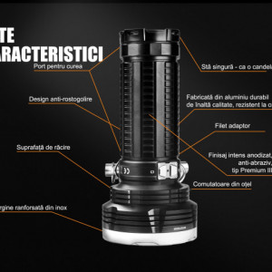 Lanterna Fenix TK75 Rencarcabila 5100 lumeni 850 metri 6