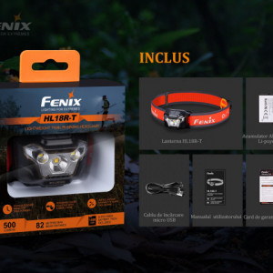 Lanterna frontala Fenix HL18R-T 500 lumeni 82 metri - ADV-444-001 5