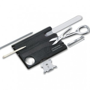 Multifunctional Victorinox SwissCard NailCare, negru transparent - 0.7240.T3