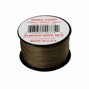 Paracord Nano Cord Atwood Rope MFG Coyote Brown 0.75mm - 91m - CD-NC3-NL-11