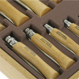 Set Opinel 10 cutite Inox, manere fag - 001314