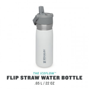 Sticla Apa Stanley The IceFlow™ Flip Straw Water Bottle Polar 0.65L - 10-09697-007