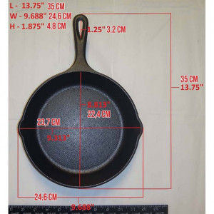 Tigaie adanca rotunda din fonta cu maner Lodge 22,9 cm