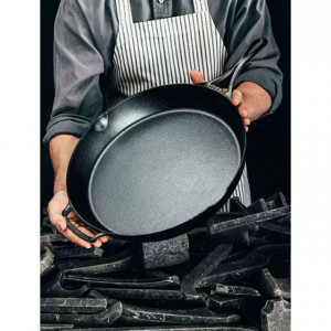 Tigaie adanca rotunda din fonta cu maner Lodge Blacklock triplu asezonata 37 cm L-BL10SK 5