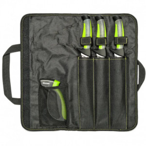 Trusa Mustad pentru filetat - 3 Cutite & Ascutitor - M.MT102