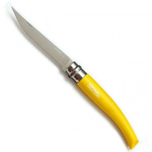 Briceag Opinel N°10 Slim Inox Fag Galben, lama 10cm - 001151