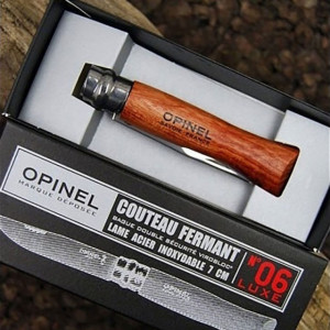 Briceag Opinel Nr.06 Inox Bubinga in Cutie, lama 7cm - 226066