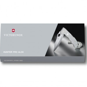 Briceag Victorinox Hunter Pro M Alox One Hand, argintiu - 0.9415.M26 cutie