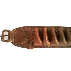 Cartusiera Nobil Hunt piele maro cu 30 posturi cal 12 - VE.NP1230