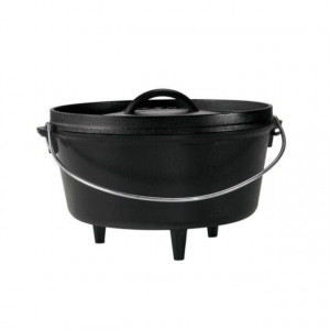 Ceaun din fonta cu capac - cuptor olandez Lodge 25,4 cm 4,7 litri - L-10DCO3