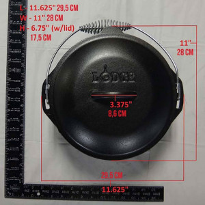Ceaun din fonta cu capac - cuptor olandez Lodge, 25,4 cm 4,7 litri