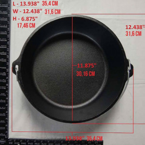 Ceaun din fonta cu capac - cuptor olandez Lodge 30,2 cm 5,7 litri