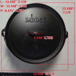 Ceaun din fonta cu capac - cuptor olandez Lodge 30,2 cm 7,6 litri