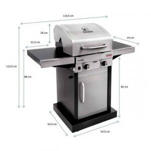 Gratar pe gaz Char-Broil Performance 220S, 2 arzatoare din inox, TRU-Infrared - 140741 proportii