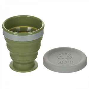 Pahar pliabil cu capac, silicon, BPA free, 200 ml MFH - OUTMA.33399