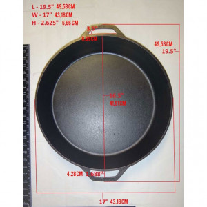Tigaie adanca rotunda din fonta cu manere Lodge 43 cm