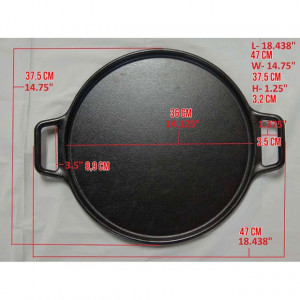 Tigaie din fonta pentru pizza Lodge 36 cm