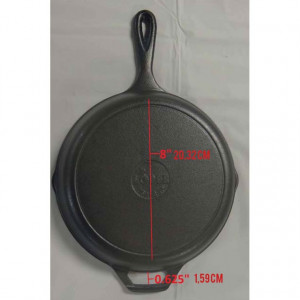 Tigaie grill adanca rotunda din fonta cu maner Lodge 26 cm