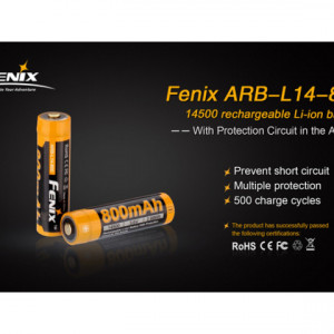 Acumulator Fenix 14500 - 800mAh - ARB-L 14-800 1