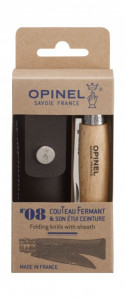 Briceag Opinel Nr.08 Inox + Teaca, 8.5cm - 001089