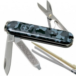 Briceag Victorinox Classic SD, Navy camo - 0.6223.942 ustensile