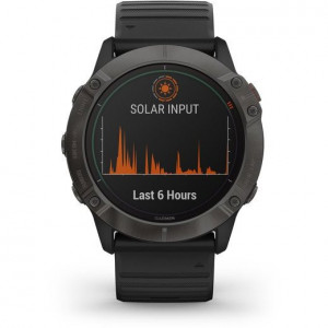 Ceas Garmin Fenix 6X Pro Solar Carbon/Black - HG.010.02157.21 incarcare solara