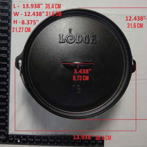 Ceaun din fonta cu capac - cuptor olandez Lodge 30,2 cm 5,7 litri