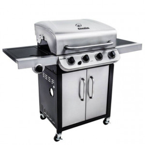 Gratar pe gaz Char-Broil Convective 440S, 4 arzatoare din inox, gratare din fonta - 140846 frontal