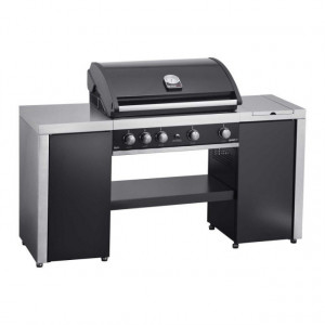 Gratar pe gaz Grand Hall Maxim GTI4B-V + Stand insula cu arzator lateral - K04000199A-B17102650A profil