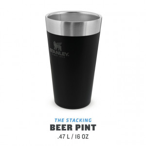 Halba Stanley The Stacking Beer Pint Matte Black Pebble 0.47L - 10-02282-058