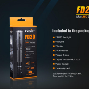 Lanterna Fenix FD20 350 lumeni 115 metri 8