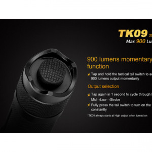 Lanterna Fenix TK09 - Editie 2016 - 900 lumeni 310 metri buton tactic
