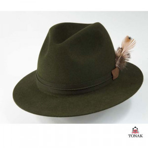 Palarie Tonak Clasic Verde Par Iepure marimea 55 - T.103384.55